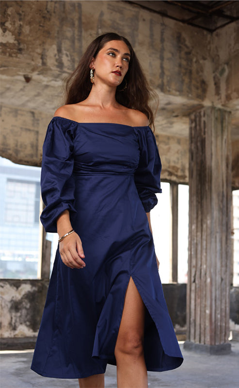 ITZEL DRESS - MAZARINE BLUE