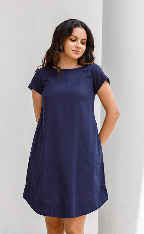 ADA DRESS - DARK BLUE