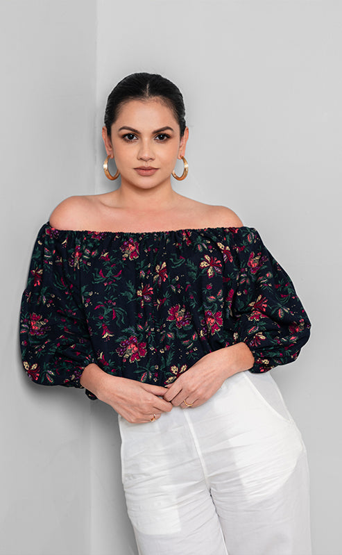 LARA TOP - FLORAL PRINTED