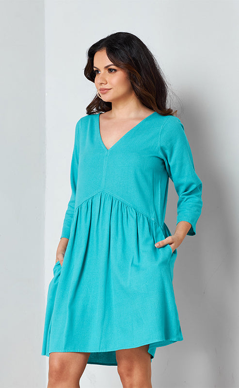 JESSI DRESS - TURQUOISE