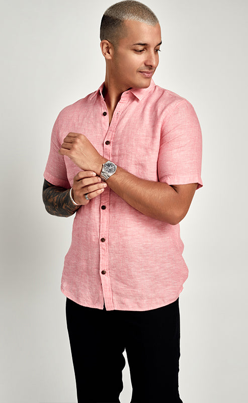 CALEB SHIRT - DARK PINK MARL