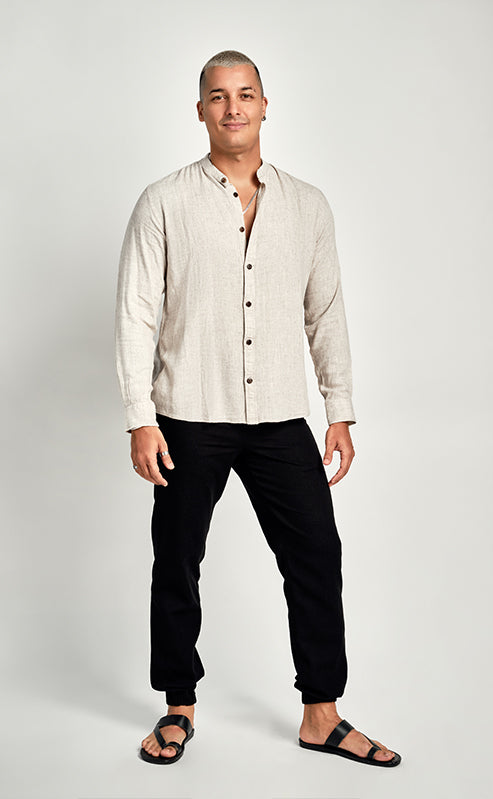 DENVER SHIRT - CAMEL MARL