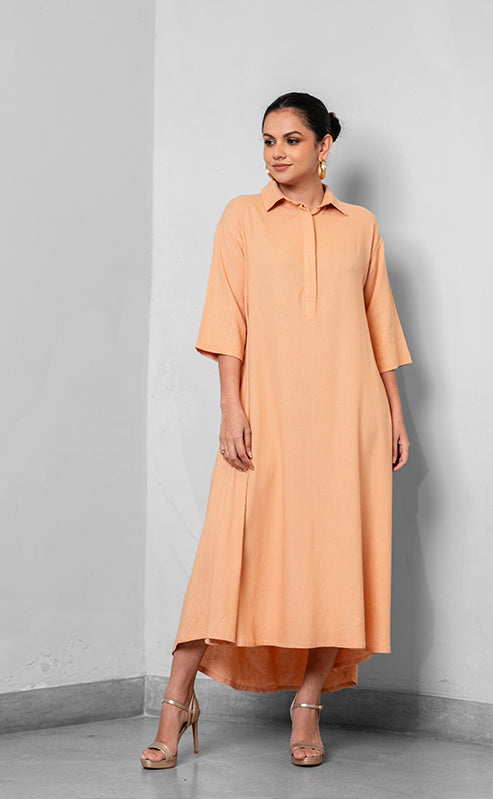 EDNA DRESS - PEACH