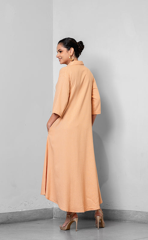 EDNA DRESS - PEACH