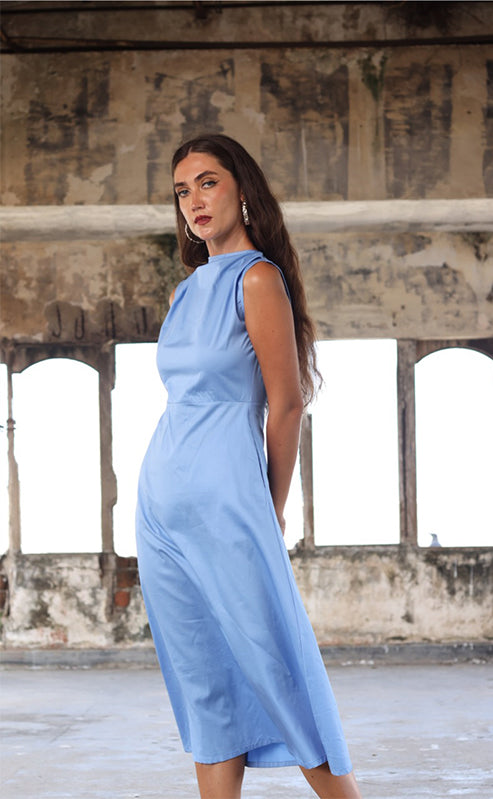 DIONI DRESS - DUSK BLUE