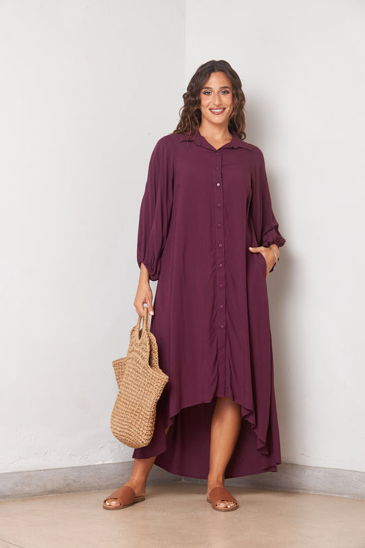 BETHANY DRESS- MAROON