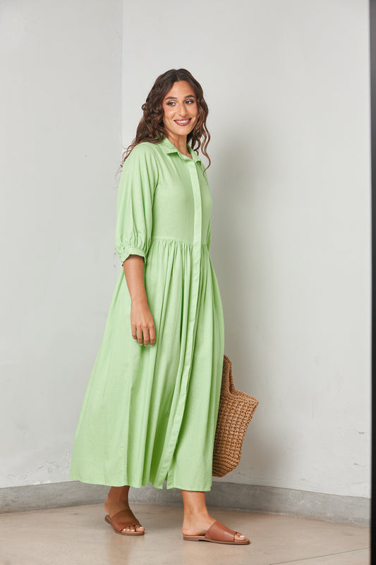 RAYA DRESS - LEMON GREEN