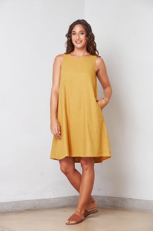 STELLA DRESS - GOLDEN YELLOW