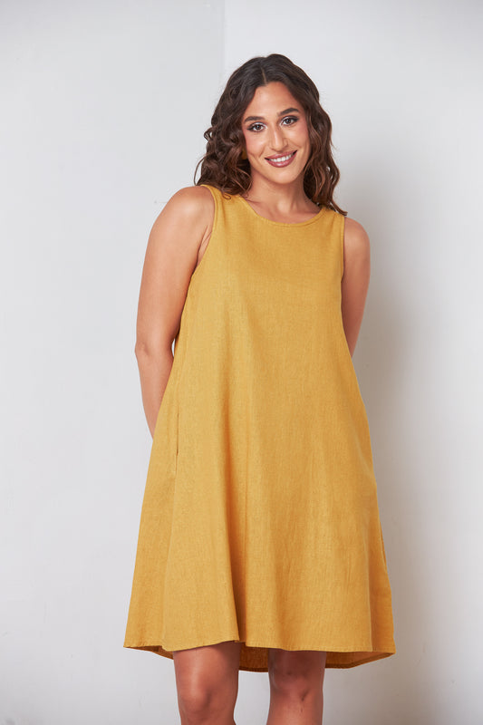 STELLA DRESS - GOLDEN YELLOW