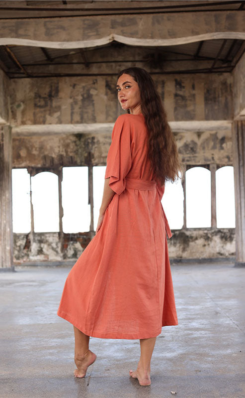 NADIRA DRESS - RUSTIC ORANGE