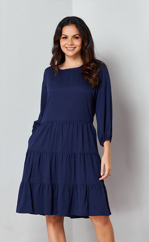 SERENA DRESS - NAVY BLUE