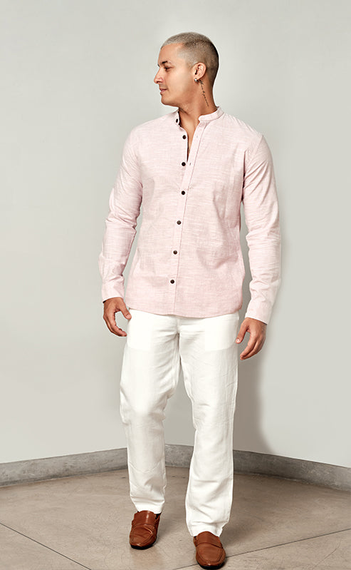 DENVER SHIRT - PINK PEARL MARL