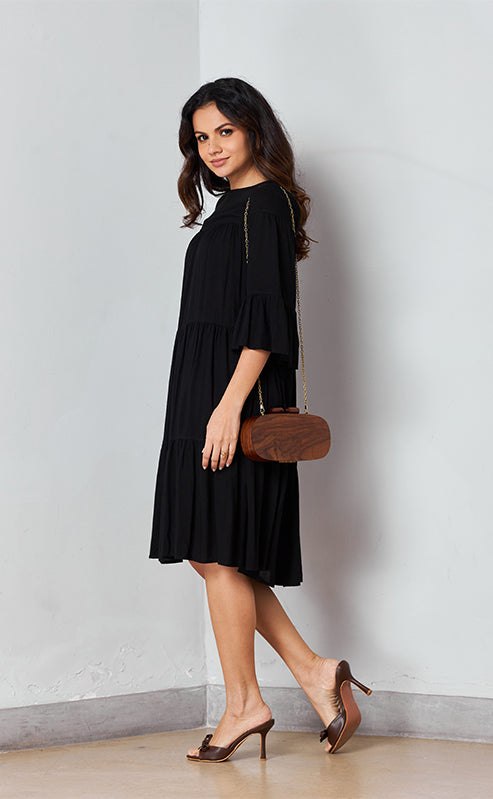 AGAM DRESS - BLACK