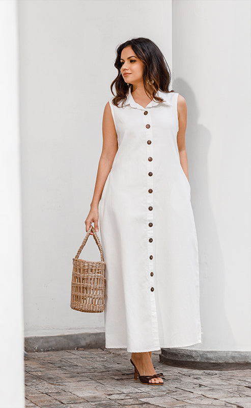 MAYA DRESS - WHITE