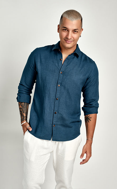 LUCAS SHIRT - GENTIAN BLUE