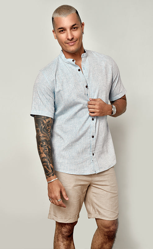 MATEO SHIRT - PACIFIC BLUE MARL