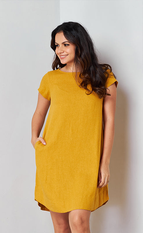 ADA DRESS - GOLDEN YELLOW