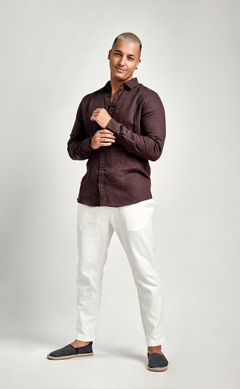 LUCAS SHIRT - CHOCOLATE BROWN