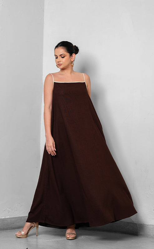 ZARA DRESS - BROWN