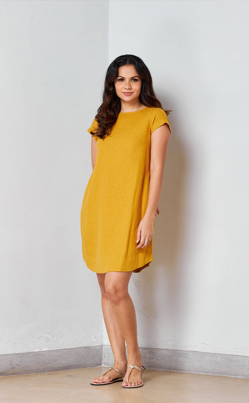 ADA DRESS - GOLDEN YELLOW