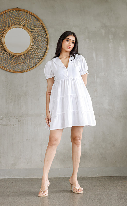 TALMA MINI DRESS - WHITE