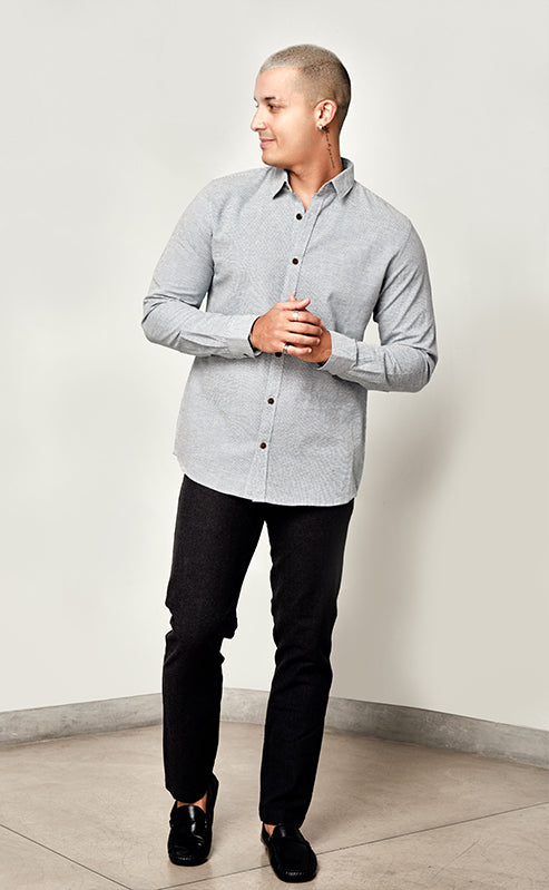 LUCAS SHIRT - YALE BLUE MARL