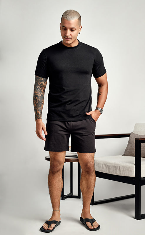 LEO DRAWESTRING SHORT - BLACK