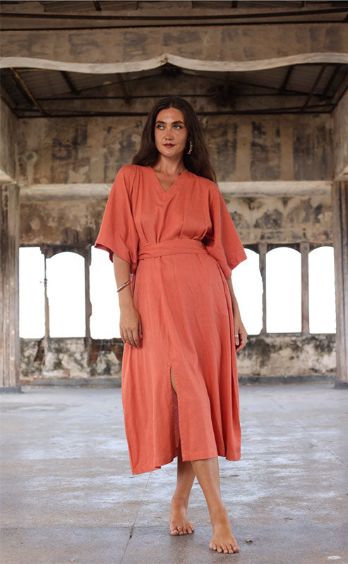 NADIRA DRESS - RUSTIC ORANGE