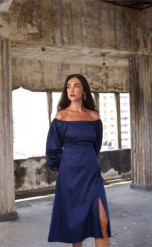 ITZEL DRESS - MAZARINE BLUE