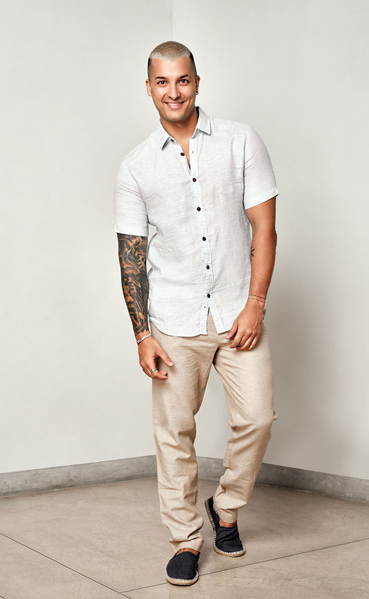 CALEB SHORT SLEEVE SHIRT - ARCTIC BLUE