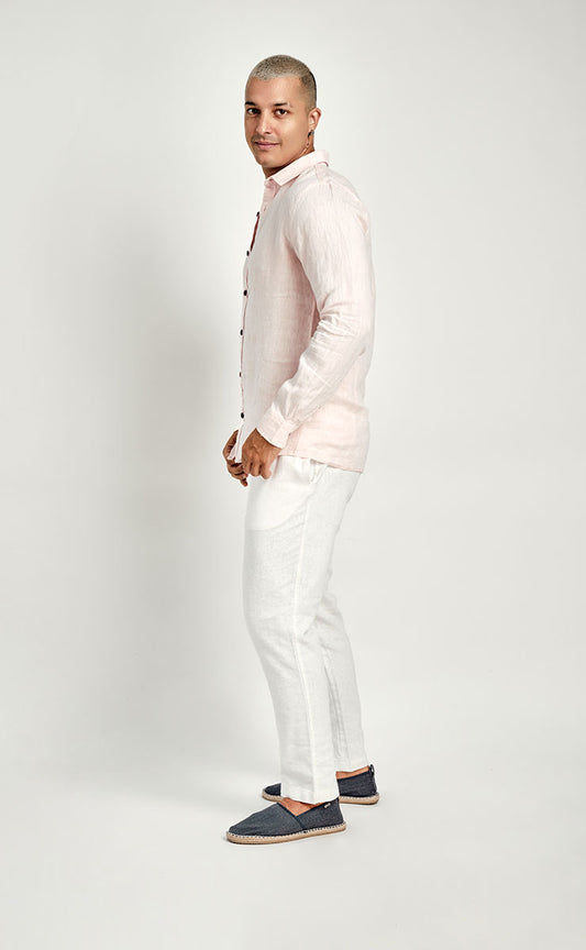 LUCAS LONG SLEEVE SHIRT - OYSTER PINK