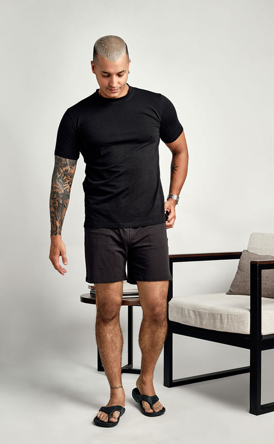 LEO DRAWESTRING SHORT - BLACK