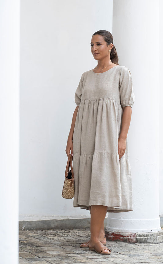 LILIS DRESS - SAND MELARGE